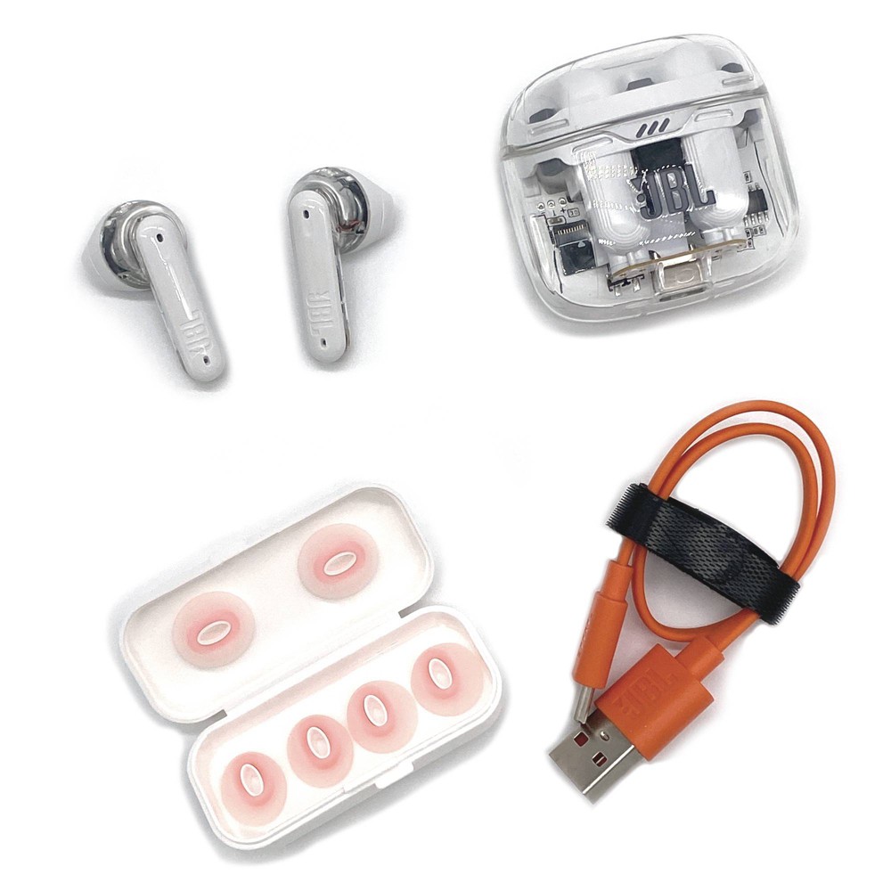 Refurbished JBL Tune Flex True Wireless Bluetooth Active Noise Canceling Earbuds with Built-in Mic - White Target Certified Refurbished