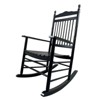FONTOI Wooden Rocking Chair Porch, Wood Rocker Chairs with High Back, Widen Seat and Armrests for Home Garden, Black, 20.67"*44.88"*33.94" - 4 of 4