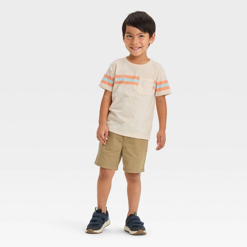 Toddler Boys' Short Sleeve Chest Striped Pocket T-Shirt - Cat & Jack™, 4 of 7