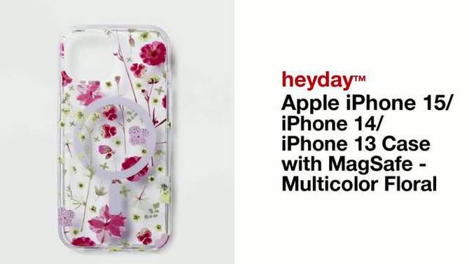 Apple iPhone 15/iPhone 14/iPhone 13 Case with MagSafe - heyday&#8482; Multicolor Floral, 2 of 6, play video