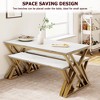 Dining Table Set for 4,Kitchen Room Table Set with Benches,Dining Room Table Set for Home,Room,Kitchen - 4 of 4