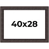 PosterPalooza | 3.5" Wide Ornate Brown Picture Frame - UV Acrylic, Backing Board, Hanging Hardware Included - 2 of 4