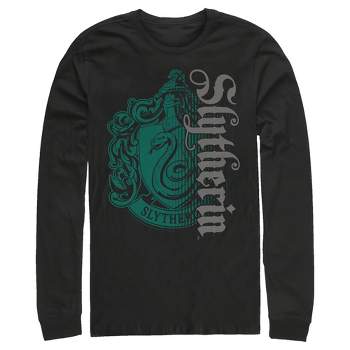 Harry Potter Slytherin Logo Specialty Soft Hand Print Men's Black Tee T-shirt  Shirt : Target