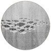 Gray Silver And Charcoal Nautical Washable Indoor Outdoor Area Rug - 4 of 4