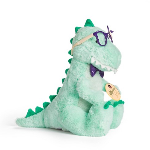 Fao Schwarz 12" Sparklers T-rex With Removable Bunny Glasses Toy Plush ...