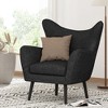 Single Sofa Chair, Accent Chair Upholstered Rolled Arm Living Room Bedroom Accent Chair With Oak Wood Legs For Living Room, Bedroom, Lounge - 2 of 4
