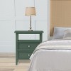 PAGED Wooden Nightstand with 2 Drawers and Open Shelf, Modern Side Table, Bedside Storage Cabinet for Bedroom, Living Room - 2 of 4
