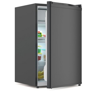 4.4 Cu. Ft Mini Fridge with Freezer - Adjustable Glass Shelves, Crisper Drawer, Single Door Design, Ideal for Dorms, Offices, and Small Spaces - 1 of 4