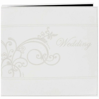 Pioneer Embroidered Leatherette Post Bound Album 12"X12"-White