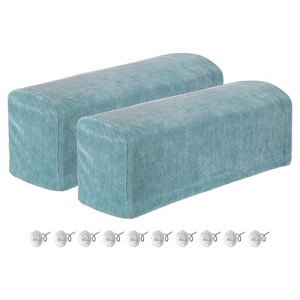 Unique Bargains Chenille Non Slip Scratch Resistant Soft Armchair Slipcovers with Twist Pins - 1 of 4