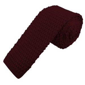 Men's Solid Color Knit 2.5 Inch Wide And 58 Inch Long Neckties - 1 of 3