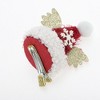 Unique Bargains Christmas Hair Clips Snowflake Wings for Christmas 3.54"x2.36" Red White 1 Pc - 4 of 4