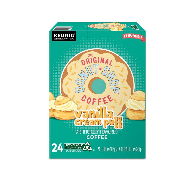 24ct The Original Donut Shop Vanilla Cream Puff Keurig K-Cup Coffee Pods Flavored Coffee Medium Roast, 4 of 11