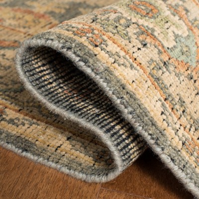 Gray and Beige Hand-Knotted Wool 8' x 10' Area Rug