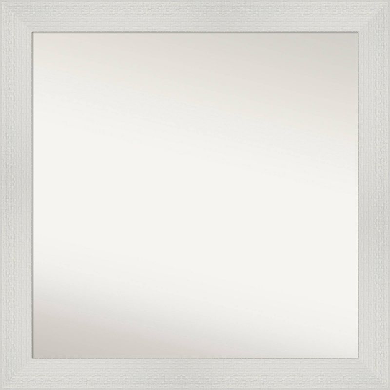 31&#34; x 31&#34; Non-Beveled Mosaic White Wall Mirror - Amanti Art, 1 of 10