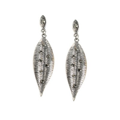 SOHI Women's Chalice Silver Gilded Glamour Drop Earrings