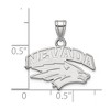 Black Bow Jewelry 10k White Gold Nevada Wolf Pack NCAA Small Pendant - 2 of 3