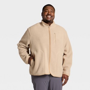Men's High Pile Fleece Full Zip Sweatshirt - All In Motion™ - 1 of 3