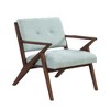 30" Mid-Century Chair: Plush, Angled Arms, Wood Frame - Cozy for Living, Bedroom, Office - 3 of 4