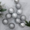 Northlight 12ct Shatterproof 4-Finish Silver Splendor Christmas Ball Ornaments 4" (100mm) - 2 of 4