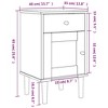 vidaXL Bedside Cabinet SENJA Rattan Look White 15.7"x13.8"x25.6" Solid Wood Pine - 4 of 4