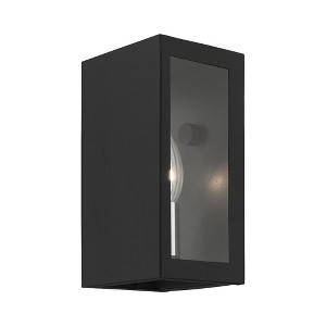 Livex Lighting Winfield 1 - Light Wall Light in  Textured Black/Brushed Nickel - 1 of 4