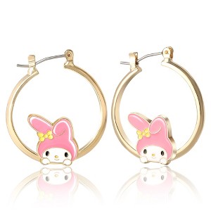 Sanrio Hello Kitty and Friends Womens Fashion Hoop Earrings - Officially Licensed - 1 of 4