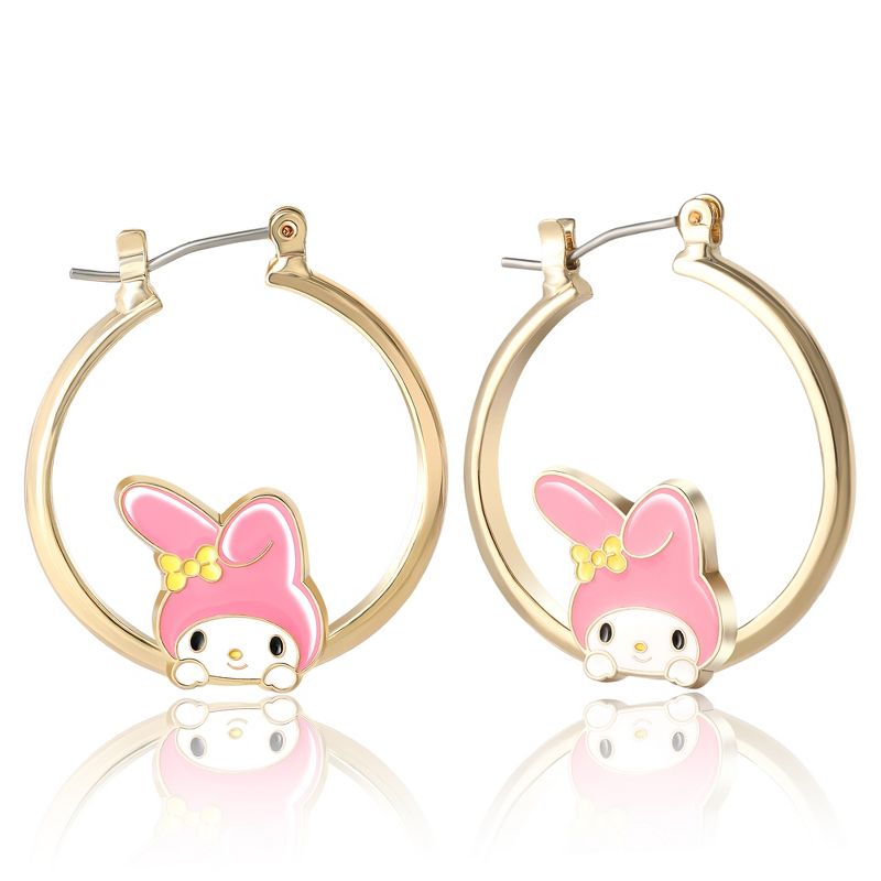 Sanrio Hello Kitty and Friends Womens Fashion Hoop Earrings - Officially Licensed, 1 of 5