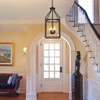 LLHZSY Farmhouse Dimmable Lantern Glass Drum Chandelier for Kitchen Island Foyer - W 11 3/5" - 4 of 4