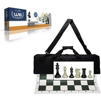 WE Games Triple Weighted Tournament Chess Set with Travel Bag - 4 in. King