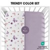 LISM 2 Piece Crib Sheets,Crib Fitted Sheets for Standard Size Crib and Toddler Mattress - 2 of 4