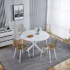 NicBex 42.1 Inch Mid-Century Round Dining Table with Cross Leg for 4-6 People,Dining Room,Living Room - 2 of 4