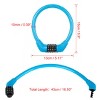 Unique Bargains Security 4 Digit Resettable Combination Bike Cable Lock 16.93"x0.39" - 2 of 4