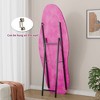QingMoon Footprint Shape Full Length Mirror, 63" X 24" Wavy Floor Mirror, Flannel Frame Large Wall Mirror with Stand for Bedroom and Entrance - 3 of 4