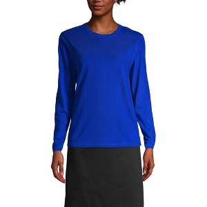 Lands' End School Uniform Women's Long Sleeve Essential T-shirt - 1 of 2