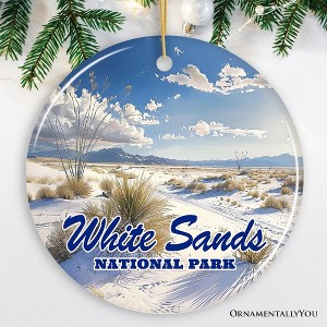White Sands National Park Scenic Ceramic Ornament, New Mexico Souvenir Christmas Decoration| OrnamentallyYou - 1 of 4