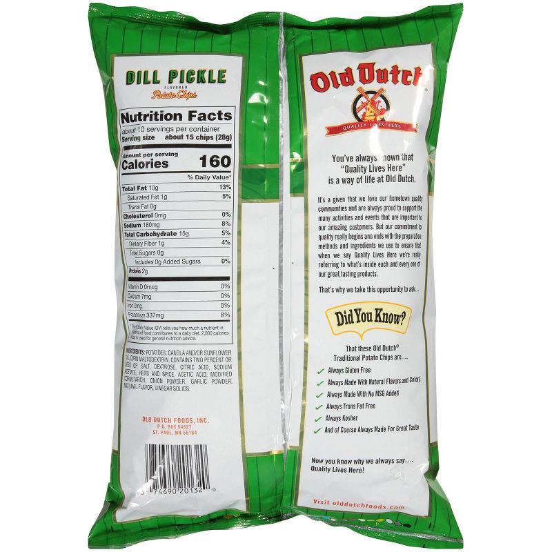 Old Dutch Dill Pickle Flavored Potato Chips - 9.5oz - Family Pack, 2 of 4