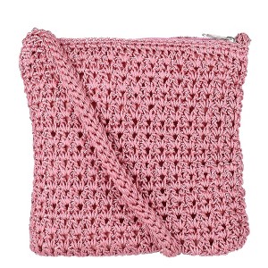 CTM Women's Crochet Crossbody Handbag - 1 of 4