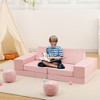 Kids Couch 12PCS Fold Out Toddler Couch with 2 balls, Modular Kids Couch for Playroom Creative Game Play Couch, Free DIY - 3 of 4