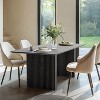 PexFix 67" x 33.5" Solid Wood Dining Table Modern Kitchen Table for 4-6 Farmhouse Style with Solid Wave Legs for Living Room Kitchen Home Office Black - 3 of 4