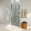 ONWITH 34 to 35-1/2 in. W x 72 in. H Bi-Fold Frameless Shower Doors in Chrome - 2 of 3