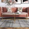 Grand Canal Modern Oval Coffee Table Champagne - miBasics - 3 of 4