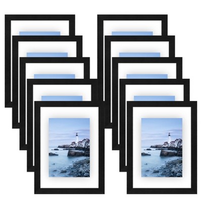 Floating Picture Frame in Black with Polished Lead Free Glass ...