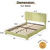 Vipbear Boucle Bed Frame,Upholstered Bed Frame With Headboard, Surface Cover Soft Cloud Bed Frame Easy Assembly, No Box Spring Required - 2 of 4