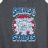 Women's - Teenage Mutant Ninja Turtles - Shells And Stripes Graphic Racerback Tank - 2 of 4