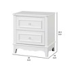 Royal Hampton Nightstand, 2 Drawers, Modern White Solid Wood Frame, 27 Inch - 3 of 4