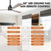 Parrot Uncle 52" Modern Indoor/ Outdoor Ceiling Fan with Remote Control - 4 of 4