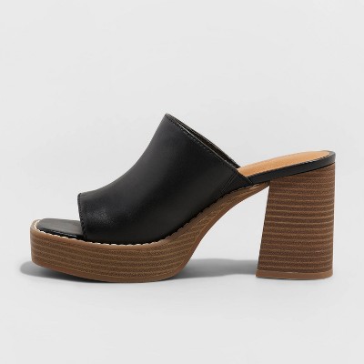 target black platform shoes