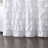 72"X72" Melanie Ruffle Shower Curtain White - VCNY: Polyester, Water-Resistant, Microfiber Texture, Machine Washable - 3 of 4