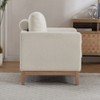 Hrinhom 35.4"W Accent Chair,Modern Reading Armchair with Wood Base,Single Sofa - 4 of 4